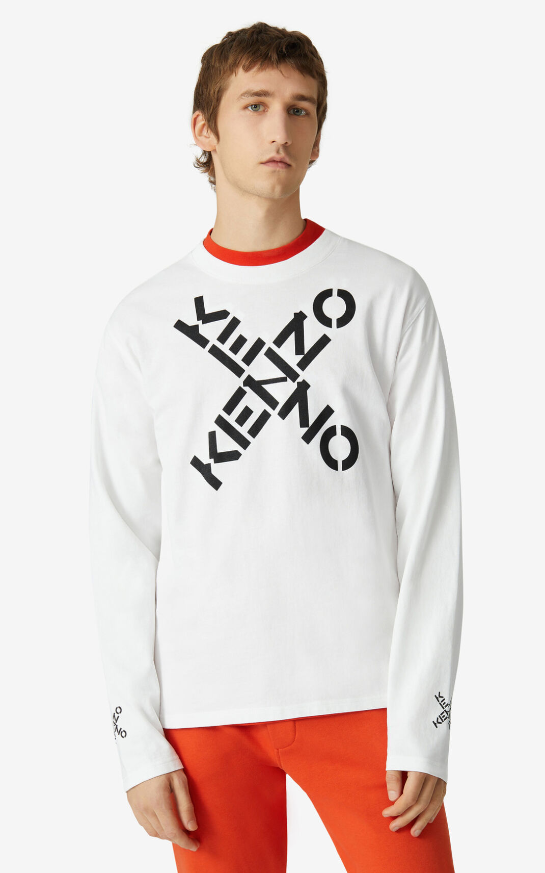 Kenzo Sport Big X T-shirt Heren Wit | 07685PDAY
